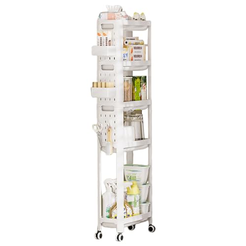 Carrito utilitario con ruedas, estante de almacenamiento de condimentos de varios niveles, transportador de condimentos de cocina móvil, carrito organizador rodante, para garaje