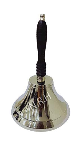 In Ottone Mano Nave Campana Casa Cucina Esterna Porta 7 '' Campana Campana In Legno Campana