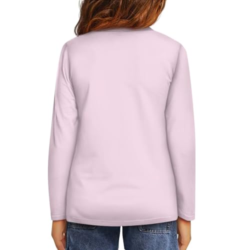 Image of Girls Long Sleeve T Shirt Cute Cartoon Crewneck Shirt for Kids 3-16Y Fall Winter Clothes