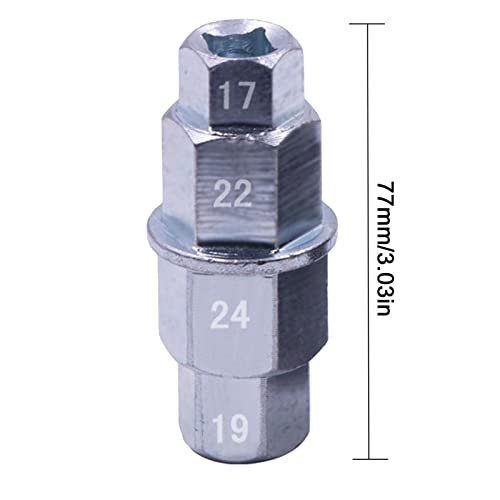 Motor spindel gereedschap | Gereedschap voor het verwijderen van motorwielas,Hex Socket Reparatie Tool Voor Motorfiets Voorwiel Spindel, 17mm, 19mm, 22mm, 24mm Rolempon - Image 5