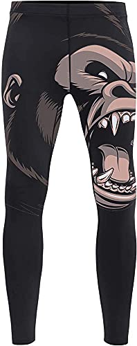 DEHAHA Men's Bat Gorilla Series Wrestling Training Rash Guard Shorts Spat No Gi Set4