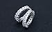 Sdouefos Fashion AAA Cubic Zirconia Eternity Band Luxurious Zircon Ring Full Diamond Ring Eternity Ring Band Cubic Zirconia Band Emerald Cut Eternity Ring Bands (9, Strip)