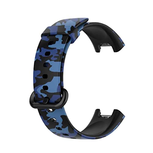 Image of YODI Soft Silicone With Metal Buckal Classic Strap Bands for Redmi Watch 2 Lite /Redmi GPS Smart Watch Only, Comfort and Flexible Straps for Men Women and Kids (Army Blue)