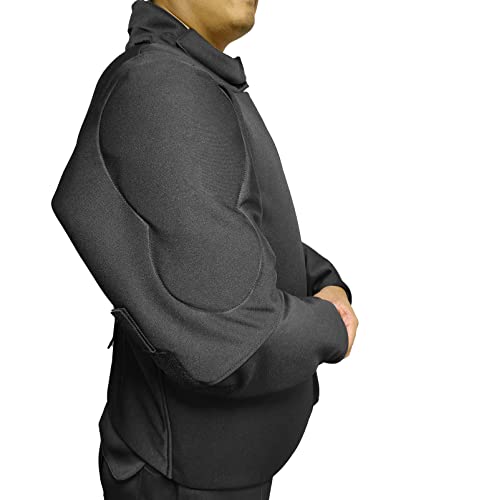 Leonark Black 350N Light Hema Sparring Jacket Double Fastening Overlays For Hema Longsword Rapier Sabre Armoury (350N, Xl) #TOP6