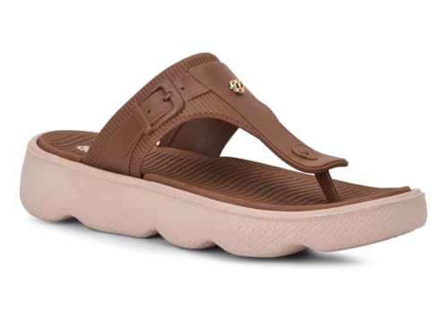 Image of ACTION Women's Thong Flip-Flops | Comfortable, Stylish Footwear for Everyday Use | Lightweight, Cushioned Footbed, Non-Slip Sole | Perfect for Summer, Beach, and Casual Wear