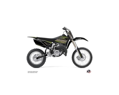 Kit déco Yamaha 85 YZ kaki : habillage complet style Outline pour moto cross