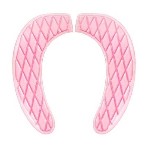 Gel Toilet Seat Cover, Toilet Seat Cushion, Toilet Cover Portable and Washable Toilet Seat Cover Universal, Washable for Standard U Shape Toilet Seats (Pink)
