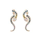 VILLCASE Pendientes de Serpiente para Mujer Pequeños Gemas Engastados, Diseño Delicado en Aleación Dorada, Ideales para Bodas y Fiestas Elegantes