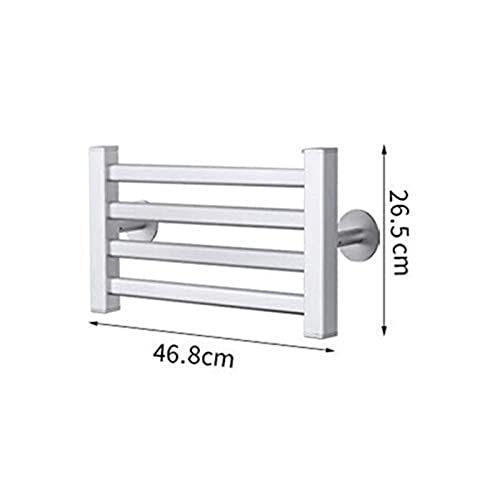 Toallero de acero inoxidable pulido con sistema de calefacción mural de cuatro barras 6