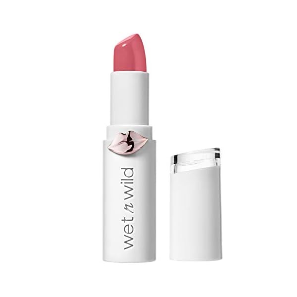 wet n wild Mega Last High-Shine Lipstick Lip Color, Infused with Seed Oils For a Nourishing High-Shine, Buildable & Blendable Creamy Color, Cruelty-Free & Vegan - Pinky Ring