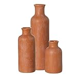Sullivans Terracota Matte Ceramic Vase Set, Vases for Modern Home Decor, Kitchen, Bedroom, Office, Living Room, Bathroom, Shelf Centerpiece Table Decorations