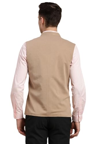 Image of Turtle Men Knitted Terylene Rayon Dobby Print Party Nehru Jacket