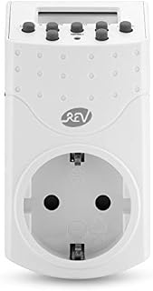 REV Programator czasowy, cyfrowy, funkcja losowa, 20 razy/dzień, 1800 W, biały