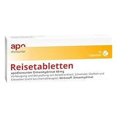 Reisetabletten Dimenhydrinat 50 mg Tabletten von apodiscounter 20 stk