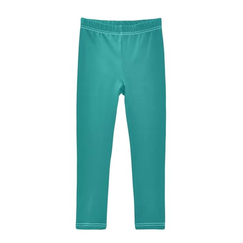Girl's Leggings Teal Green Dance Pants Tights Trousers Yoga Pants Girls Stretch Pants, 4T