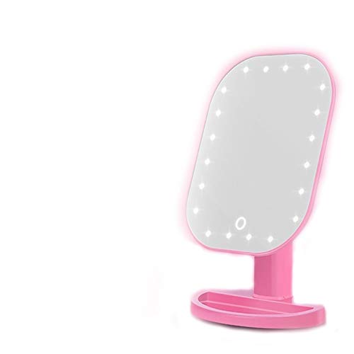 JELY Miroir de Maquillage avec la lumière, Beautifive LED Miroir avec Luminosité 180 ° Angle réglable Tactile Commutateur Parfait Pliant pour Sac à Main Besoins de Poche,2