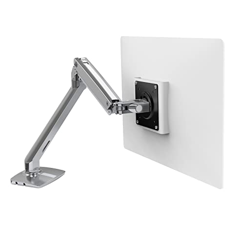 Image of Ergotron - MXV Single Monitor Arm, VESA Desk Mount - for Monitors Up to 34 Inches, 7 to 20 lbs - Polished Aluminum