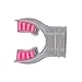 Scuba Choice Clear Silicone Snorkel Mouthpiece – Universal Fit for Regulators & Snorkels, Includes Regulator Tie with Color Tab – Comfortable, Durable & Secure Replacement – Pink