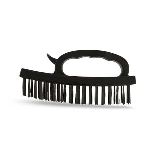 G4GADGET Heavy Duty Wire Brush with Grip Handle - Rows Carbon Steel Brush for Cleaning Rust and Heavy Dirt - Ergonomic Handle Grip