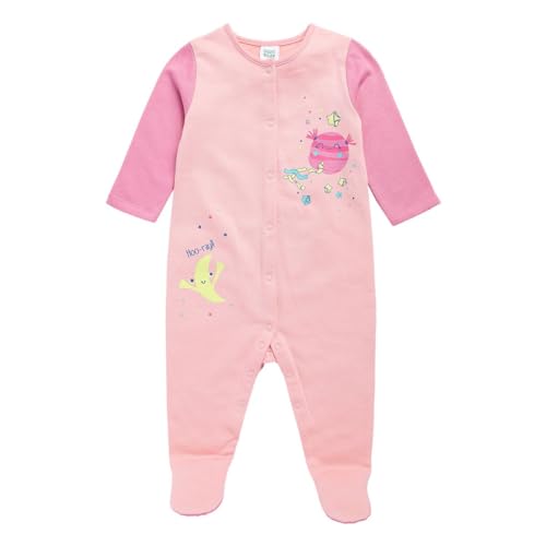 Image of miniklub Baby Girls Round Neck Full Length Knit Sleep Suit, Pack of 2 (Multi Color)