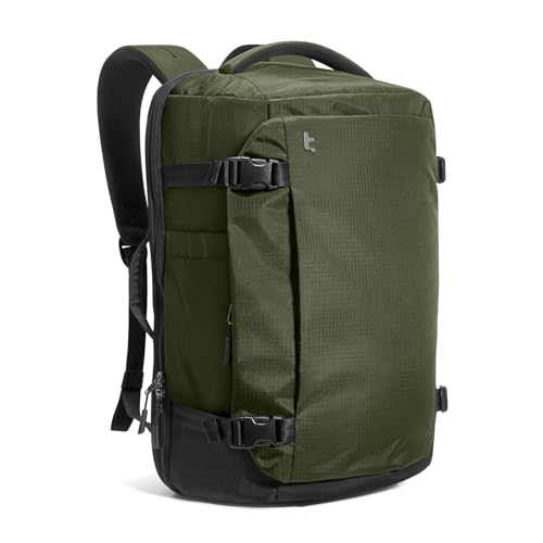 tomtoc Travel Backpack 40L, TSA Friendly Flight Approved Carry-on Luggage Hand Water-resistant Lightweight Business Rucksack, Durable Large Weekender Bag Daypack Fits 17.3 Inch Laptop