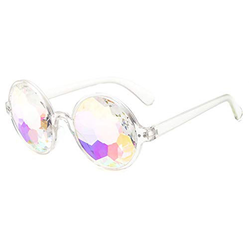 Armear Women Kaleidoscope Rave Rainbow Glasses Prism Mirrored Lens for Festival Party Costume2