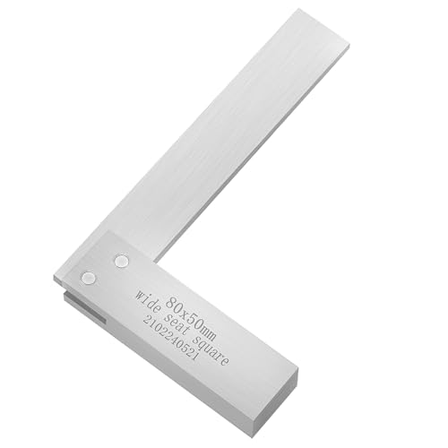 PENIKOKO カーボンスチール製型直角尺 ワイドベース角定規 耐久性良好 軽量コンパクト 木工 大工 機械工用精密測定ツール