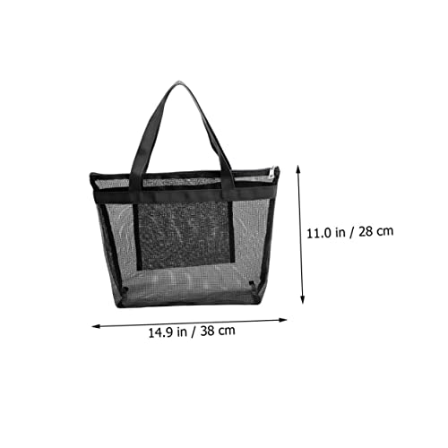 GALPADA 2pcs Mesh Beach Tote Bag Hollowed Out for Women Lightweight and Design for Swimming Gym and Shopping Activities2