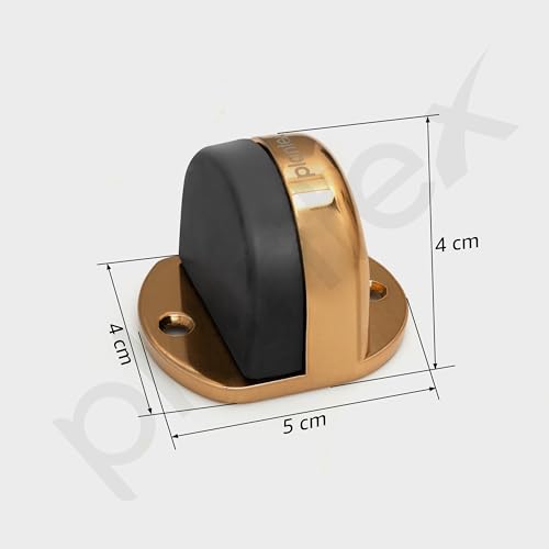 Image of Plantex Premium Floor Mounted Door Buffer /Sound Dampening Rubber Buffer for Bed Room /Living Room /Kitchen /Bathroom Door /Stops for Door - Pack of 1 (Rose Gold)