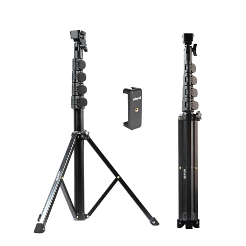Image of nine16 Axis Tripod Stand with Mobile Holder - Adjustable Tripod for Ring Lights, Cameras & Video Recording