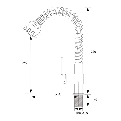 Robinet de cuisine à ressort pour simplifier la vaisselle et le rinçage