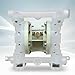 Air-Operated Double Diaphragm Pump 1'' Inlet/Outlet Maximum Flow 0-1m³/0-35.31ft³/h Polypropylene 85.34PSI for Chemical and Industrial Use, 8.56 * 7.32 * 12.52in QBY4-1599