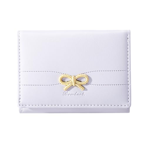 Image of Sunwel Fashion Wallets Girls Cute Coquette Bow Small Wallet Aesthetic Card Holder ID Window Purse for Women (PURPLE)