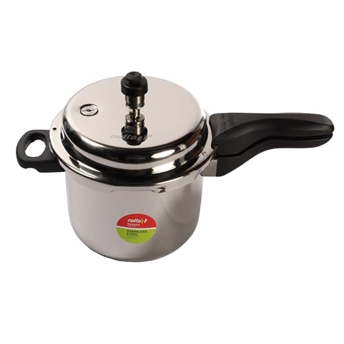Image of Nolta HS DELIGHT (3 Ltr) Pressure Cooker, ISI Certified Induction Cookware, 5yr Warranty, Stainless Steel with Faster Cooking & Saves 60% Energy & Time