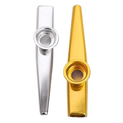 Excbioz Metal Kazoos With Flute Diaphragms Mouth Kazoos Ukuleles Standard Common Size Musical Instruments Parts thumb #2