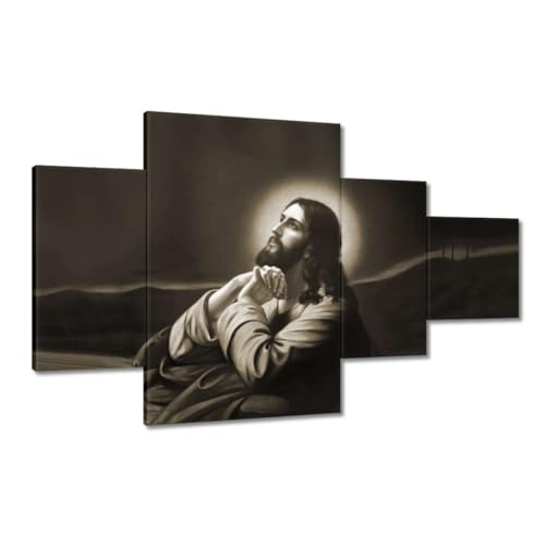 Peinture Jésus prie à Gethsémani tableau sur toile 130x80cm