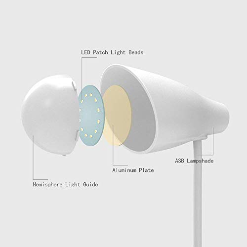 Image of IDOLESHOP Rechargeable LED Touch On /Off Switch Study Lamp , White , Pack of 1, Plastic.