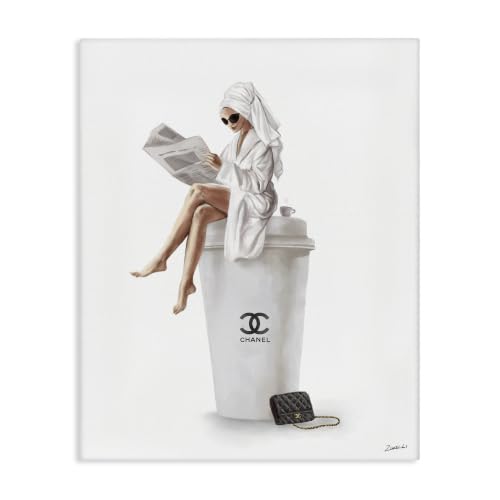 Stupell Industries Chic Coffee and Purse Glam, 36 x 48 Inch Canvas Wall Art