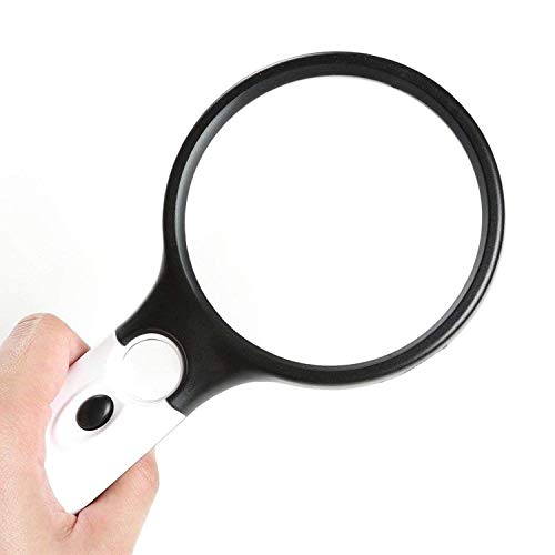 Other LED Magnifier 45X/3X Illuminated 2 Lens Set Handheld Magnifying Glass with Lights Gift for Parents