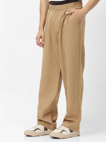 Image of Urbano Fashion Men's Loose Baggy Fit Solid Korean Pants Stretchable