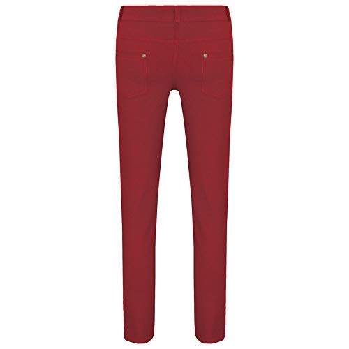 Kids Skinny Jeans Girls Stretchy Jeggings Fit Pants Coloured Trousers 5-13 Years2