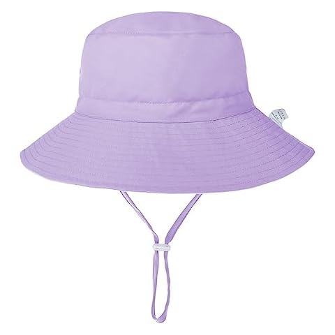 Komorebi Smile Face Hat Baby Sun Hat for Boys Girls UPF 50+ Summer Infant Sun Hat Outdoor Kids Beach Play Hat Y Purple 2-4T Cover