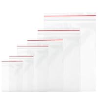 Baxcdyswe 600 Stück Zip Beutel, 6 Größen Druckverschlussbeute, Plastiktüten, Zipper Ziplock Wiederverschließbare Beutel, Verpackungstüten Polybeutel Versiegeltem Reißverschluss Druckverschlussbeutel