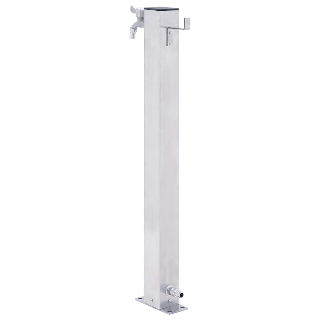 Wodoodporność ze stali nierdzewnej, kwadratowa, 100 cm, z kranem i przyłączem węża, system ogrodowy do nawadniania, zraszacz trawnika, wąż kropelkowy i automatyczne nawadnianie ogrodu
