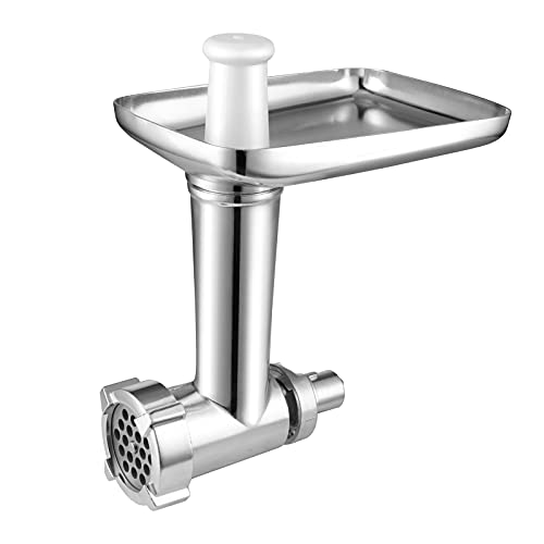 Gdrtwwh Hachoir à viande compatible avec toutes les machines alimentaires Chef et KMix, comprend 2 tubes de remplissage de saucisses, 4 écrans et 1 adaptateur