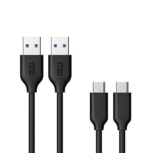 YOSH Type C USB C à USB 3.0 Chargeur câble Charger Rapide 3A Haute Vitesse de Transmission de Données pour Samsung Galaxy Note HTC Sony Xperia LG OnePlus Google Pixel Nexus etc - 1M 2pack