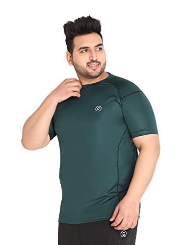 Image of CHKOKKO Men's Polyester Regular Fit Solid Sports T-Shirt