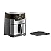 Tefal EY505D Easy Fry & Grill Deluxe Friggitrice ad aria calda, tecnologia 2 in 1 (friggitrice ad aria calda e grill), capacità: 4,2 litri, 8 programmi automatici, timer, acciaio inox, XL
