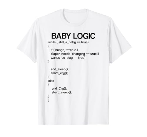 Baby Logica Programmazione Coder Computer Geek Nerd Pc Developer Maglietta