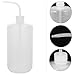 ARTIBETTER 2pcs 1000ml Plastic Lab Wash Bottles with Narrow Bent Nozzle and Scale Markings, White Squeeze Bottles for Laboratory Cleaning, Plant Watering, and Industrial Use
